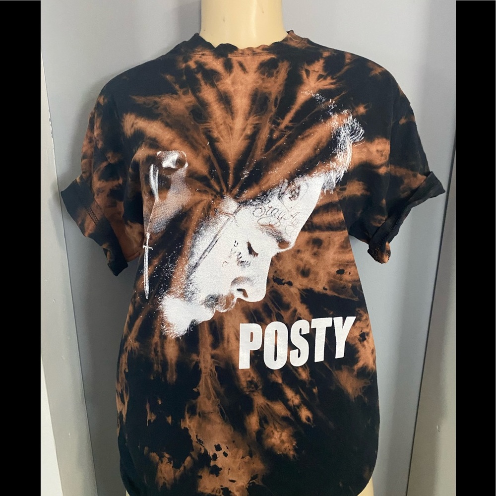 Women’s Post Malone Oversize Bleach Tiedyed Shirt